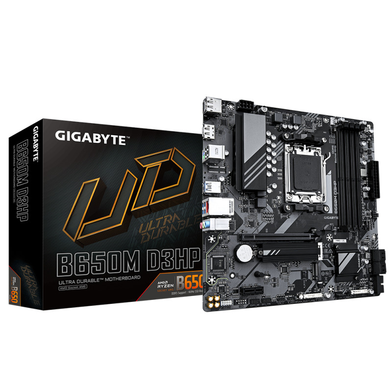 MOTHERBOARD GIGABYTE  (B650M D3HP) SOCKET AM5, 4*DDR5 7600MHZ, HDMI, DP, MICRO ATX